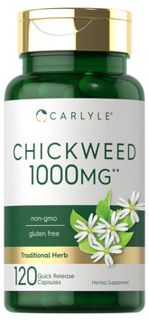 Carlyle Chickweed Capsules 1000mg front view of the bottle