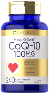 Carlyle CoQ10 Mega Q-Sorb softgels front view