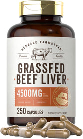 Carlyle Grassfed Beef Liver Capsules 4500mg front view