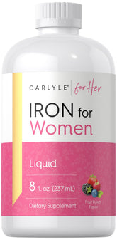 Carlyle Iron Liquid Supplement 18mg Fruit Punch front view
