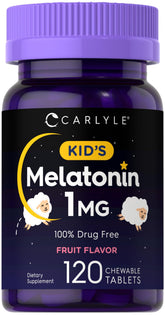 Carlyle Kids Melatonin 1mg chewable tablets front view