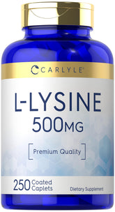 Carlyle L-Lysine 500mg coated caplets front view
