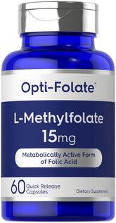 Carlyle L-Methylfolate 25,000 mcg supplement front view