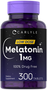 Carlyle Melatonin 1 mg 300 tablets front view
