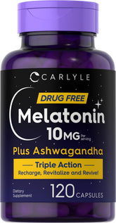 Carlyle Melatonin 10mg 120 Capsules front view
