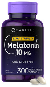 Carlyle Melatonin 10mg softgels 300 count front view