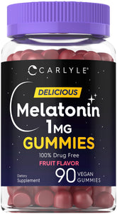 Carlyle Melatonin 1mg Gummies 90 Count front view