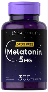 Carlyle Melatonin 5mg 300 tablets front view