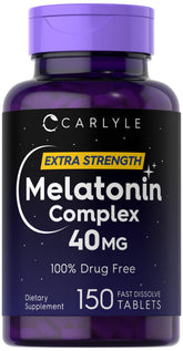 Carlyle Melatonin Complex 40mg fast dissolve tablets front view