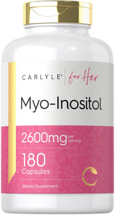 Carlyle Myo-Inositol 2600mg supplement capsule bottle front view