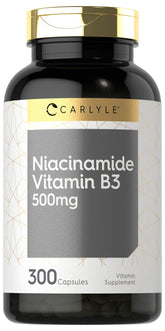 Carlyle Niacinamide 500mg capsule bottle front view