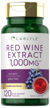 Carlyle Red Wine Extract Capsules 60 count front view