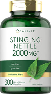 Carlyle Stinging Nettle Herbal Supplement 100 Capsules front view