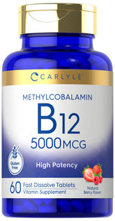 Carlyle Vitamin B-12 5000 mcg fast dissolve tablets front view