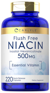 Carlyle Vitamin B3 Niacin 400mg capsules front view