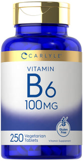 Carlyle Vitamin B6 100mg Vegetarian Tablets front view