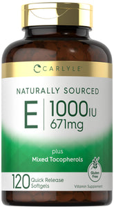 Carlyle Vitamin E 1000 IU Softgels front view