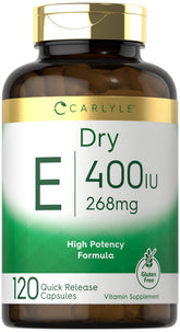 Carlyle Vitamin E 400 IU capsules bottle front view