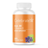 Celebrate Bariatric Supplements Iron 30mg chewable tablet front view