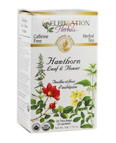 Celebration Herbals Hawthorn Tea packaging front view