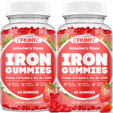 CFILIHTC Iron Gummies 2 Pack front view with strawberry flavour