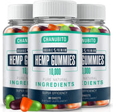 CHANUBITO Organic Hemp Gummies 90 Count front view