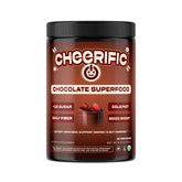 Cheerific Dark Chocolate Superfood Powder front view packaging