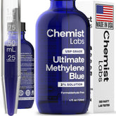 Chemist Labs Methylene Blue 2% Liquid Supplement 4oz bottle front view