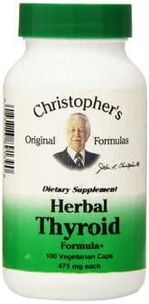Christopher's Original Formulas Herbal Thyroid 950mg capsules front view