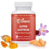 Civavo Saffron Supplements bottle front view