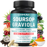 CIVIMUNA Graviola Turmeric Supplement bottle front view
