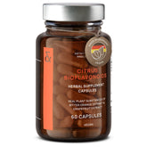 CLAV Flavonoid Complex Supplement front view with amber glass bottle