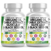 Clean Nutraceuticals Advanced Oregano & Garlic Supplement front view
