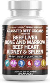 Clean Nutraceuticals Beef Liver Capsules 3000mg front view