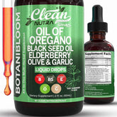 Clean Nutraceuticals Oil of Oregano 2 fl. oz. bottle front view