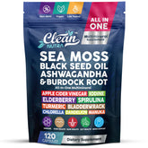 Clean Nutraceuticals Sea Moss Capsules front view with packaging