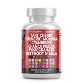 Clean Nutraceuticals Tart Cherry and Turmeric Capsules front view