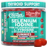 Clean Nutraceuticals Thyroid Support Gummy Vitamins 60 count bottle front view