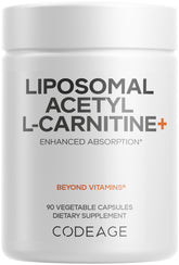 Codeage Acetyl-L-Carnitine 500mg Liposomal Capsules front view
