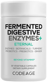 Codeage Fermented daily Enzymes+ 30 Capsules front view
