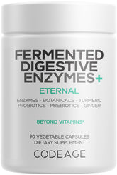 Codeage Fermented daily Enzymes+ 90 Capsules front view