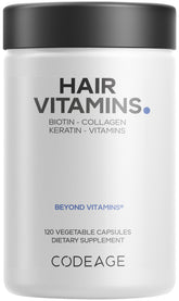 Codeage Hair Vitamins bottle front view with label
