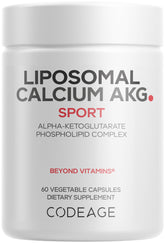 Codeage Liposomal Calcium AKG 60 capsules front view