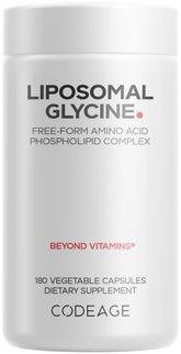 Codeage Liposomal Glycine+ 1500mg vegan capsules front view