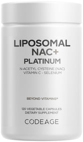 Codeage Liposomal NAC+ Platinum supplement bottle front view