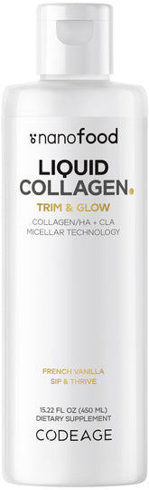 Codeage Nanofood Liposomal Trim & Glow CLA 508g liquid supplement front view