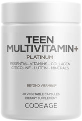 Codeage Teen Multivitamin+ Platinum bottle front view
