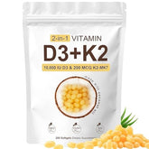 COLEPSW Vitamin D3 + K2 Softgels 200 count front view