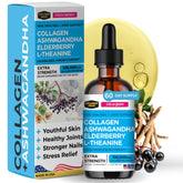 Collagen Mojo Liquid Ashwagandha Collagen Drops bottle front view
