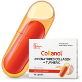 Collanol Collagen Supplement front view with dual-capsule packaging